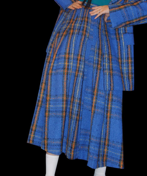 Heart Button Check Jacket&Skirt Series